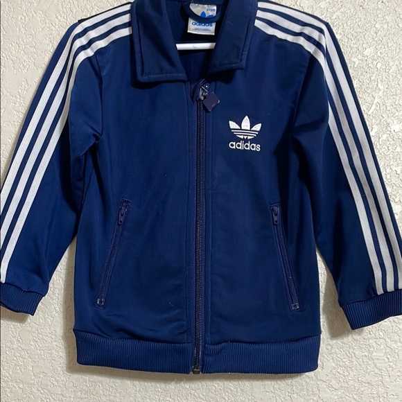 Boy Adidas Size 3 Toddlers Blue Track Jacket - Picture 1 of 5